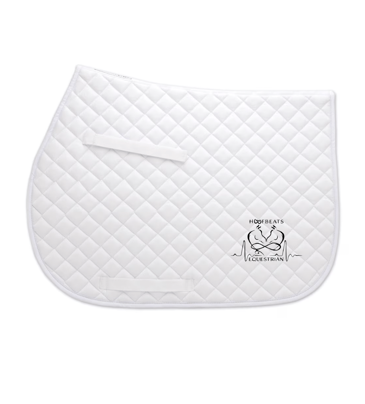 Equestrian Team Apparel custom saddle pad White HoofBeats Equestrian- AP Saddle Pad equestrian team apparel online tack store mobile tack store custom farm apparel custom show stable clothing equestrian lifestyle horse show clothing riding clothes HoofBeats Equestrian- AP Saddle Pad horses equestrian tack store