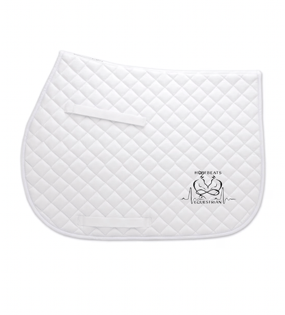 Equestrian Team Apparel custom saddle pad White HoofBeats Equestrian- AP Saddle Pad equestrian team apparel online tack store mobile tack store custom farm apparel custom show stable clothing equestrian lifestyle horse show clothing riding clothes HoofBeats Equestrian- AP Saddle Pad horses equestrian tack store
