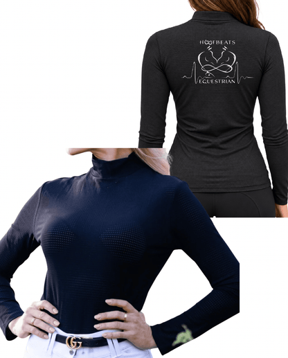 Equestrian Team Apparel Custom Shirts Black / XXS HoofBeats Equestrian- Alesia High Collar Top equestrian team apparel online tack store mobile tack store custom farm apparel custom show stable clothing equestrian lifestyle horse show clothing riding clothes HoofBeats Equestrian- Alesia High Collar Top horses equestrian tack store