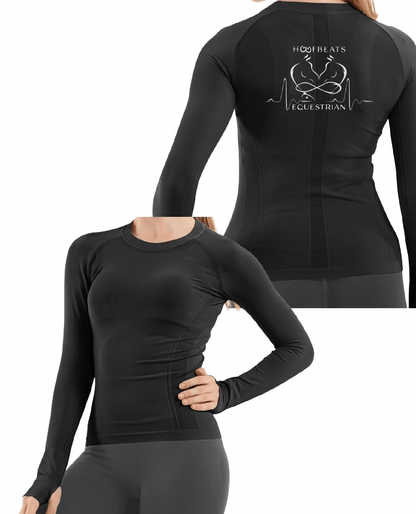 Equestrian Team Apparel Custom Shirts Black / XXS HoofBeats Equestrian- Tech Shirt (Long Sleeve) equestrian team apparel online tack store mobile tack store custom farm apparel custom show stable clothing equestrian lifestyle horse show clothing riding clothes HoofBeats Equestrian- Tech Shirt (Long Sleeve) horses equestrian tack store
