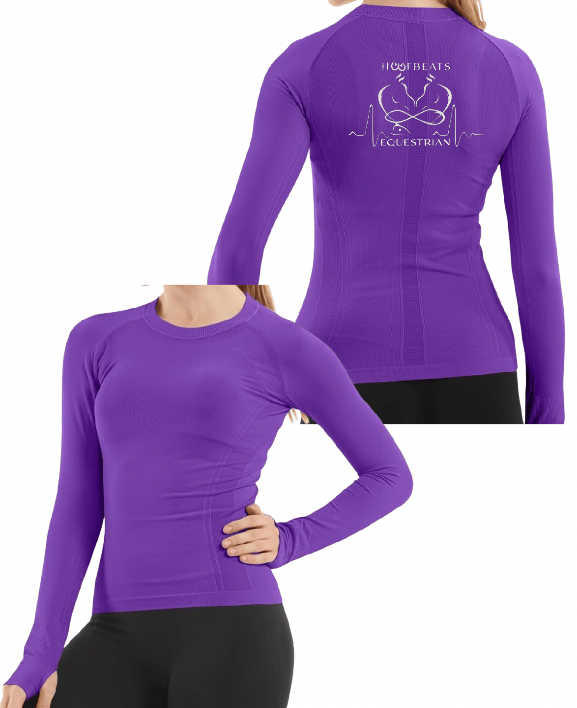 Equestrian Team Apparel Custom Shirts Purple / XXS HoofBeats Equestrian- Tech Shirt (Long Sleeve) equestrian team apparel online tack store mobile tack store custom farm apparel custom show stable clothing equestrian lifestyle horse show clothing riding clothes HoofBeats Equestrian- Tech Shirt (Long Sleeve) horses equestrian tack store