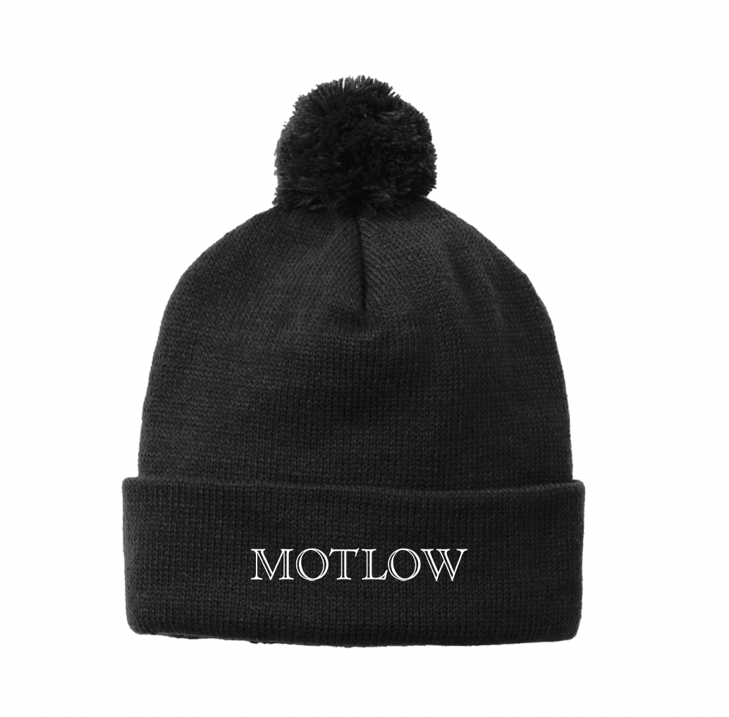 Equestrian Team Apparel custom hats Black/Black Motlow- Pom Pom Beanie equestrian team apparel online tack store mobile tack store custom farm apparel custom show stable clothing equestrian lifestyle horse show clothing riding clothes Motlow- Pom Pom Beanie horses equestrian tack store
