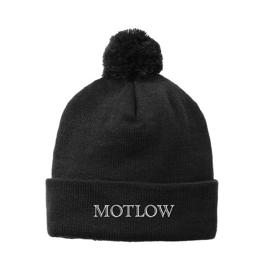 Equestrian Team Apparel custom hats Black/Black Motlow- Pom Pom Beanie equestrian team apparel online tack store mobile tack store custom farm apparel custom show stable clothing equestrian lifestyle horse show clothing riding clothes Motlow- Pom Pom Beanie horses equestrian tack store