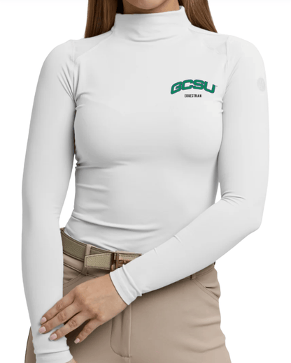 Equestrian Team Apparel Custom Shirts White / XS Georgia College- High Collar Chloe Top equestrian team apparel online tack store mobile tack store custom farm apparel custom show stable clothing equestrian lifestyle horse show clothing riding clothes Georgia College- High Collar Chloe Top horses equestrian tack store