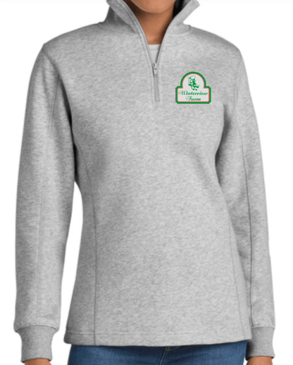 Equestrian Team Apparel Custom Shirts Light Gray / XS / Ladies Winterview Farm- 1/4 Zip equestrian team apparel online tack store mobile tack store custom farm apparel custom show stable clothing equestrian lifestyle horse show clothing riding clothes Winterview Farm- 1/4 Zip horses equestrian tack store