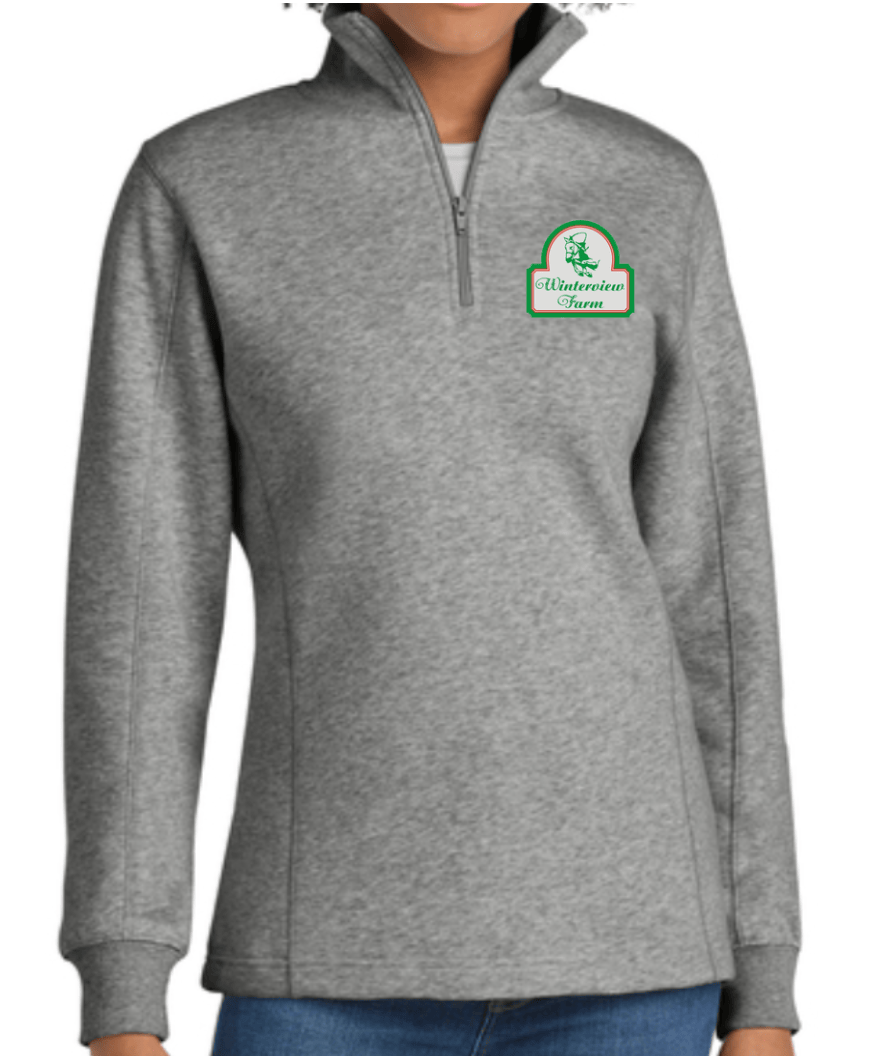 Equestrian Team Apparel Custom Shirts Dark Gray / XS / Ladies Winterview Farm- 1/4 Zip equestrian team apparel online tack store mobile tack store custom farm apparel custom show stable clothing equestrian lifestyle horse show clothing riding clothes Winterview Farm- 1/4 Zip horses equestrian tack store