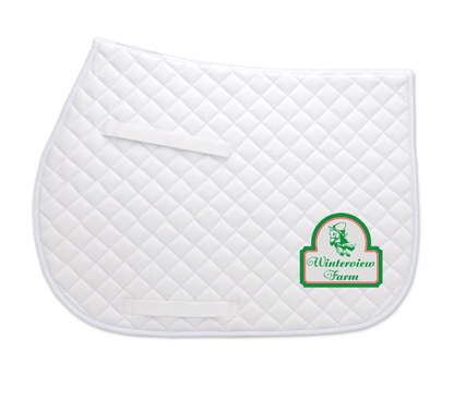 Equestrian Team Apparel custom saddle pad White / AP Saddle Pad Winterview Farm-  Saddle Pads equestrian team apparel online tack store mobile tack store custom farm apparel custom show stable clothing equestrian lifestyle horse show clothing riding clothes Winterview Farm-  Saddle Pads horses equestrian tack store