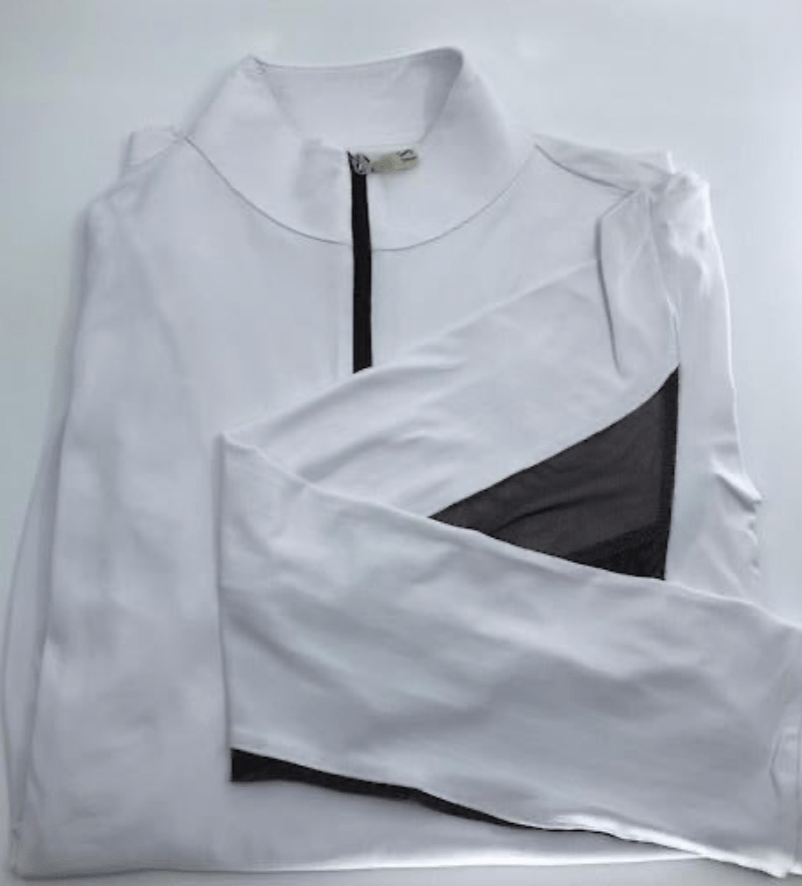Tailored Sportsman Sun Shirt White/Boysenberry Tailored Sportsman- Sun Shirt Long Sleeve Large equestrian team apparel online tack store mobile tack store custom farm apparel custom show stable clothing equestrian lifestyle horse show clothing riding clothes Tailored Sportsman- Sun Shirt Long Sleeve Large horses equestrian tack store