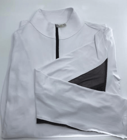 Tailored Sportsman Sun Shirt White/Boysenberry Tailored Sportsman- Sun Shirt Long Sleeve Large equestrian team apparel online tack store mobile tack store custom farm apparel custom show stable clothing equestrian lifestyle horse show clothing riding clothes Tailored Sportsman- Sun Shirt Long Sleeve Large horses equestrian tack store
