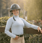 Hannah Childs top Soft Blue / XXS Hannah Childs- Farrah Turtleneck Training Top equestrian team apparel online tack store mobile tack store custom farm apparel custom show stable clothing equestrian lifestyle horse show clothing riding clothes Hannah Childs- Farrah Turtleneck Training Top horses equestrian tack store