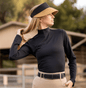 Hannah Childs top Pitch Black / XXS Hannah Childs- Farrah Turtleneck Training Top equestrian team apparel online tack store mobile tack store custom farm apparel custom show stable clothing equestrian lifestyle horse show clothing riding clothes Hannah Childs- Farrah Turtleneck Training Top horses equestrian tack store