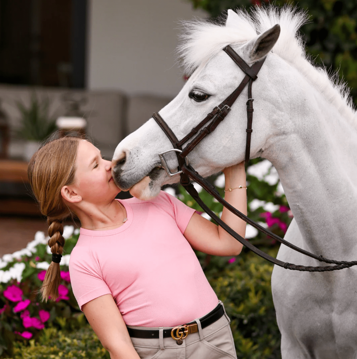 TKEQ Youth Shirt TKEQ- Kennedy Seamless Short Sleeve Shirt- Mini (Candy) equestrian team apparel online tack store mobile tack store custom farm apparel custom show stable clothing equestrian lifestyle horse show clothing riding clothes TKEQ- Kennedy Seamless Short Sleeve Shirt- Mini (Candy) horses equestrian tack store