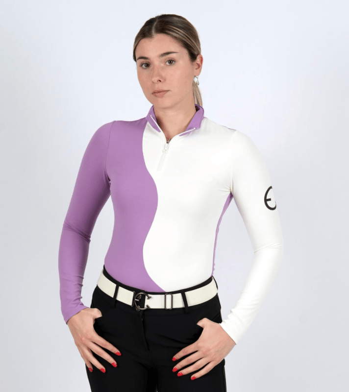 EquestrianClub Training Shirt XS / Lilac/Cream EquestrianClub- Lenna Training Top equestrian team apparel online tack store mobile tack store custom farm apparel custom show stable clothing equestrian lifestyle horse show clothing riding clothes EquestrianClub- Lenna Training Top horses equestrian tack store
