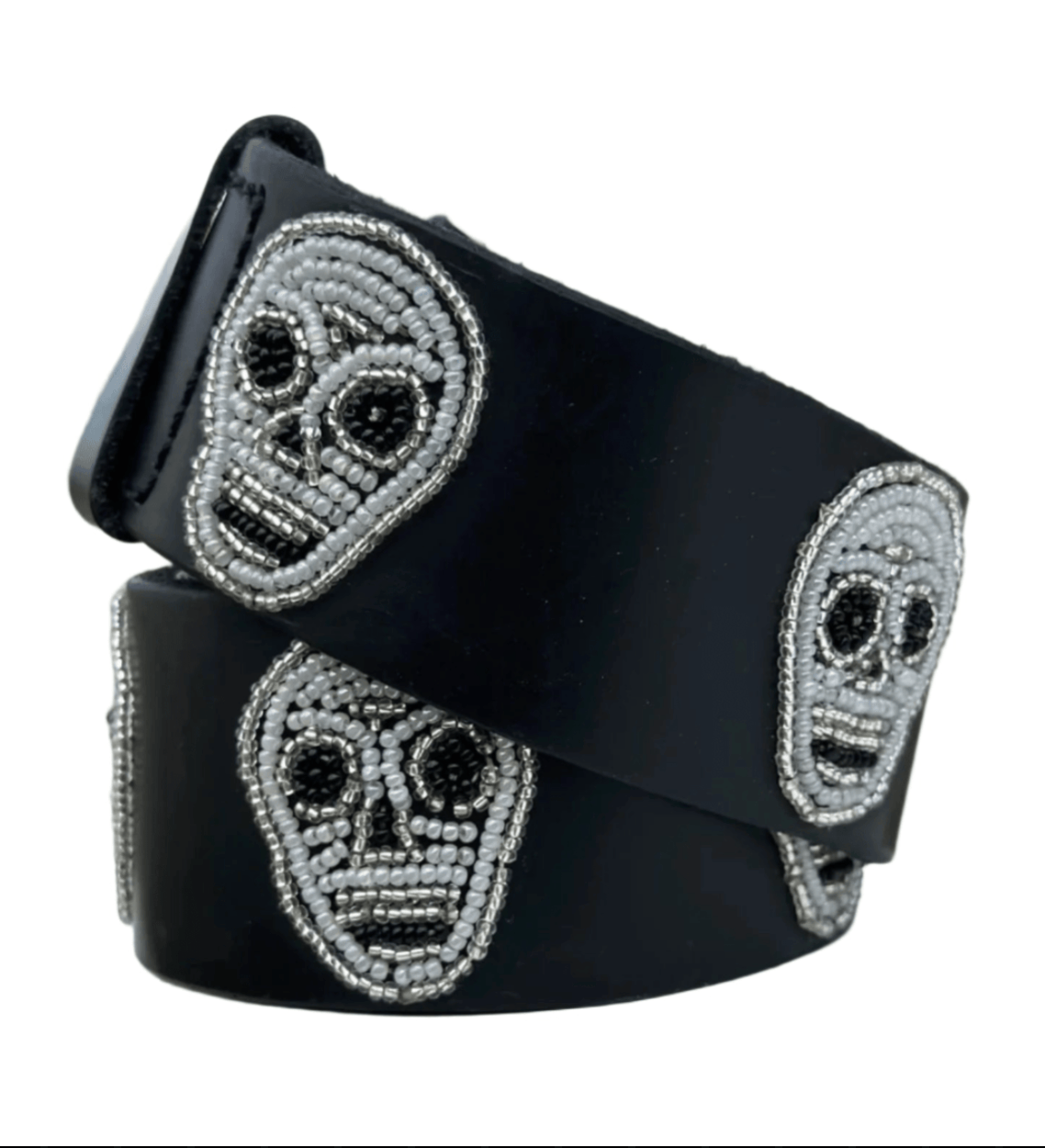 Zinj Designs Skull Belt- 1.75" Beaded Assorted Designs XS equestrian team apparel online tack store mobile tack store custom farm apparel custom show stable clothing equestrian lifestyle horse show clothing riding clothes Belt- 1.75" Beaded Assorted Designs XS horses equestrian tack store