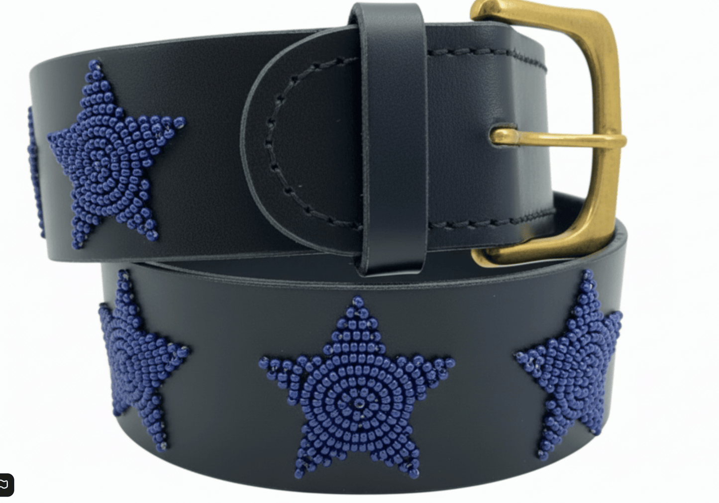 Zinj Designs Belt Stars (Navy) Belt- 1.75" Beaded Assorted Designs XXS equestrian team apparel online tack store mobile tack store custom farm apparel custom show stable clothing equestrian lifestyle horse show clothing riding clothes Belt- 1.75" Beaded Assorted Designs XXS horses equestrian tack store