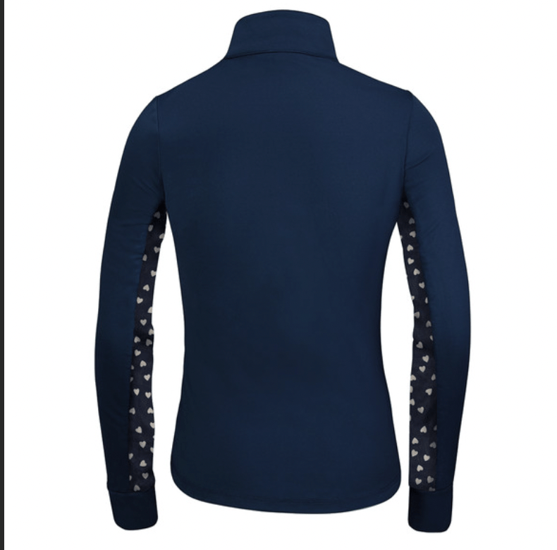 RJ Classics Training Shirt XL (16-18) RJ Classics- Sienna Jr Training Shirt (Navy w/Hearts) equestrian team apparel online tack store mobile tack store custom farm apparel custom show stable clothing equestrian lifestyle horse show clothing riding clothes RJ Classics- Sienna Jr Training Shirt (Navy w/Hearts) horses equestrian tack store