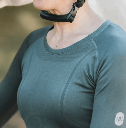 Barn Babe Equestrian Schooling Shirt S / Hunter Green Barn Babe- Tech Shirt (Long Sleeve) equestrian team apparel online tack store mobile tack store custom farm apparel custom show stable clothing equestrian lifestyle horse show clothing riding clothes Barn Babe- Tech Shirt (Long Sleeve) horses equestrian tack store