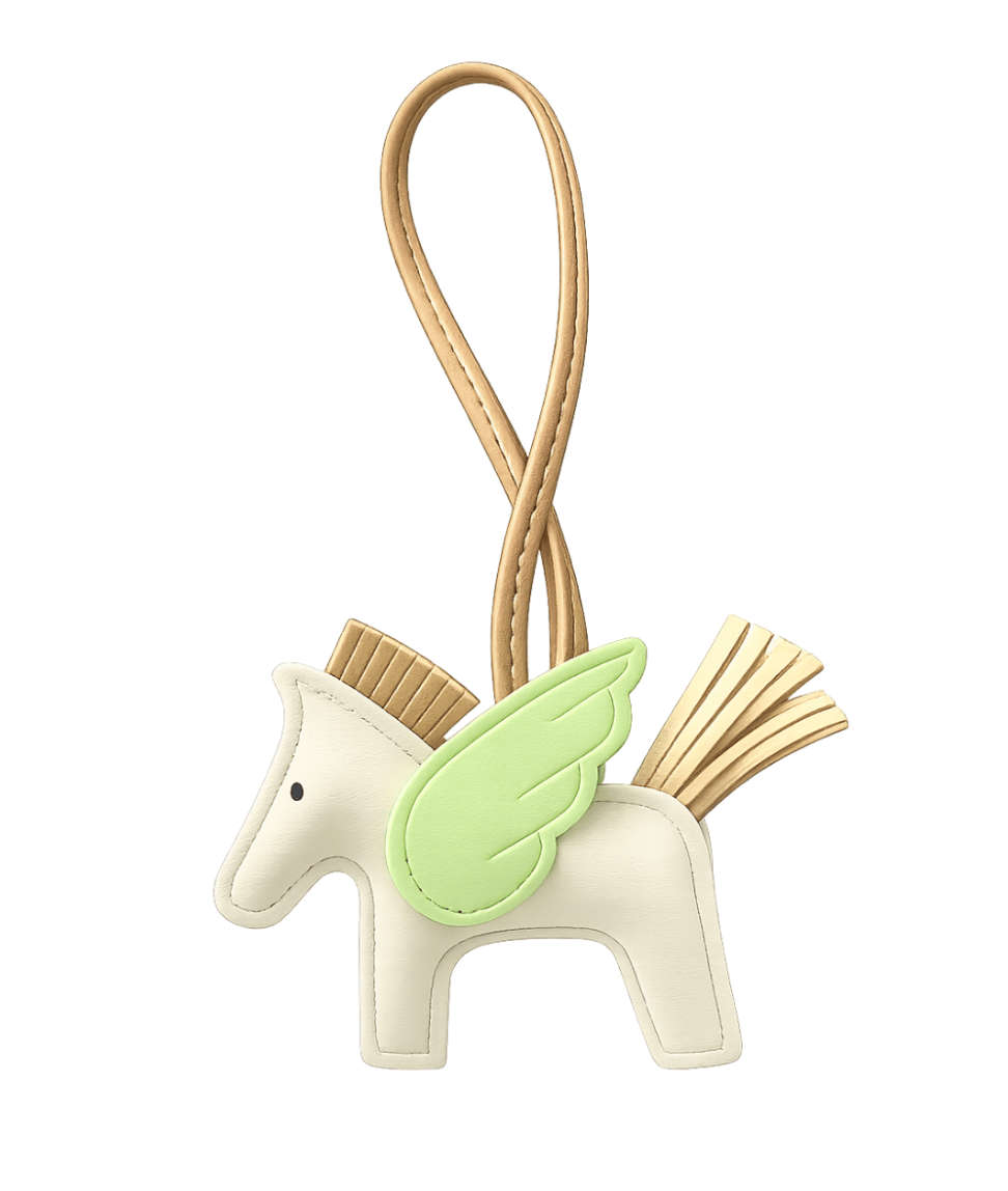 Barn Babe Equestrian charm Cream/Mint Pegasus Bag Charm equestrian team apparel online tack store mobile tack store custom farm apparel custom show stable clothing equestrian lifestyle horse show clothing riding clothes Pegasus Bag Charm horses equestrian tack store