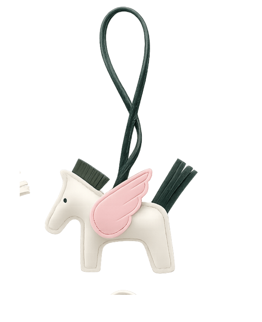 Barn Babe Equestrian charm White/Lt Pink Pegasus Bag Charm equestrian team apparel online tack store mobile tack store custom farm apparel custom show stable clothing equestrian lifestyle horse show clothing riding clothes Pegasus Bag Charm horses equestrian tack store