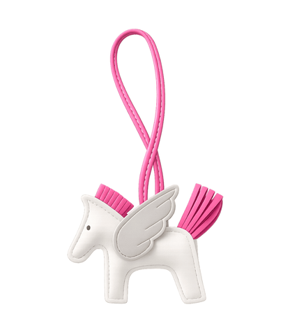 Barn Babe Equestrian charm White/Grey (Pink Rope) Pegasus Bag Charm equestrian team apparel online tack store mobile tack store custom farm apparel custom show stable clothing equestrian lifestyle horse show clothing riding clothes Pegasus Bag Charm horses equestrian tack store