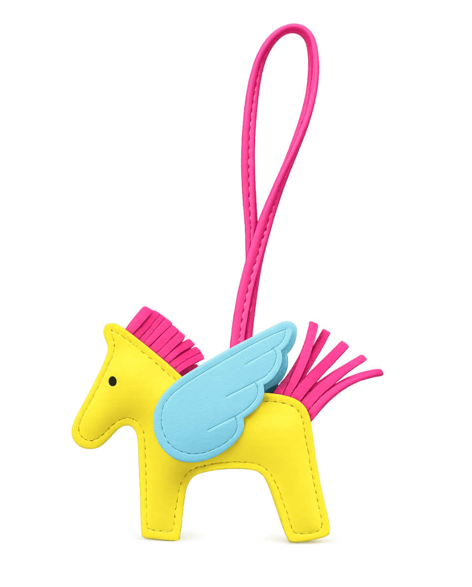 Barn Babe Equestrian charm Yellow/Lt Blue Pegasus Bag Charm equestrian team apparel online tack store mobile tack store custom farm apparel custom show stable clothing equestrian lifestyle horse show clothing riding clothes Pegasus Bag Charm horses equestrian tack store