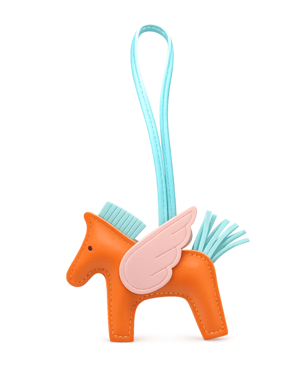 Barn Babe Equestrian charm Orange/Pink Pegasus Bag Charm equestrian team apparel online tack store mobile tack store custom farm apparel custom show stable clothing equestrian lifestyle horse show clothing riding clothes Pegasus Bag Charm horses equestrian tack store