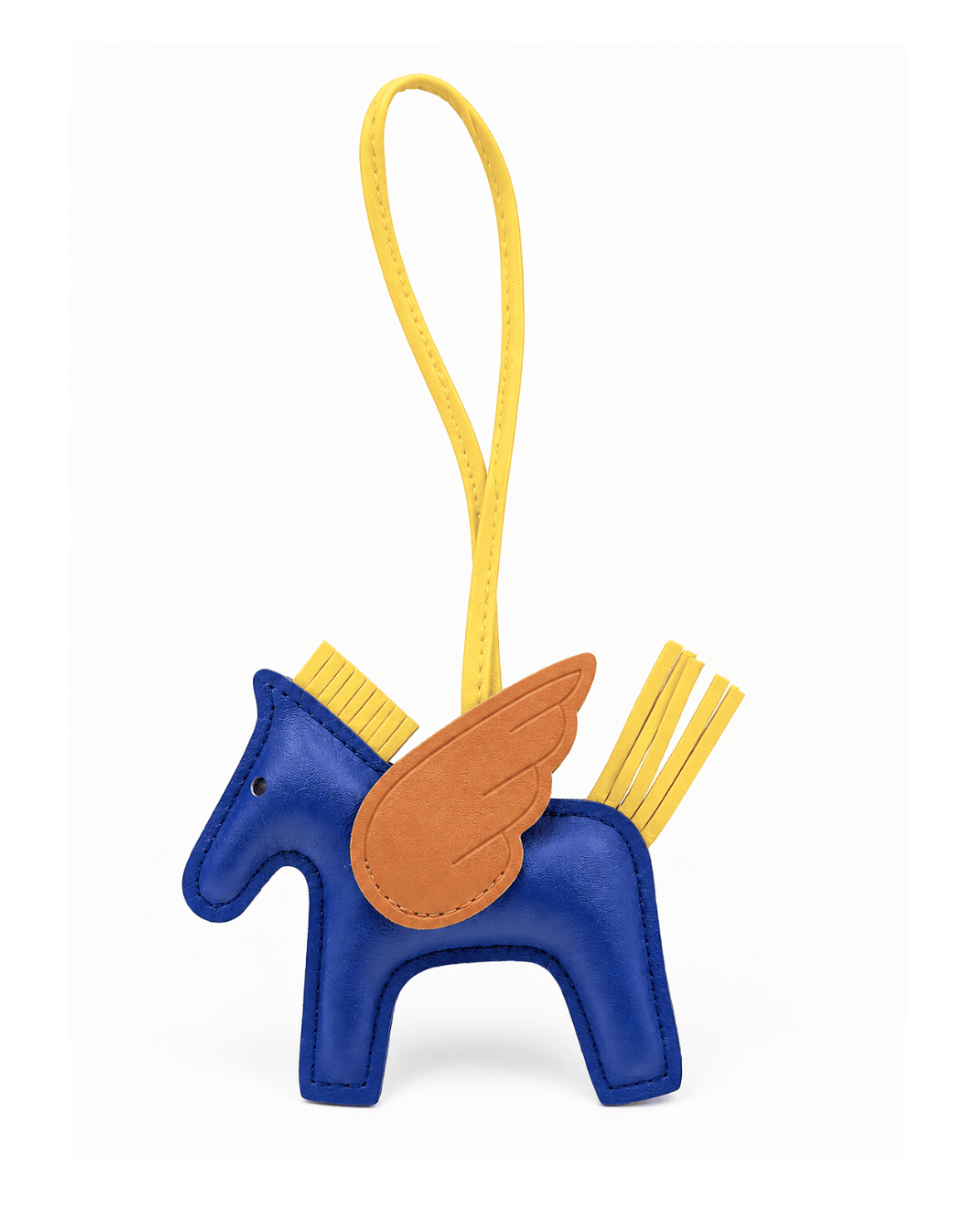 Barn Babe Equestrian charm Navy/Tan Pegasus Bag Charm equestrian team apparel online tack store mobile tack store custom farm apparel custom show stable clothing equestrian lifestyle horse show clothing riding clothes Pegasus Bag Charm horses equestrian tack store