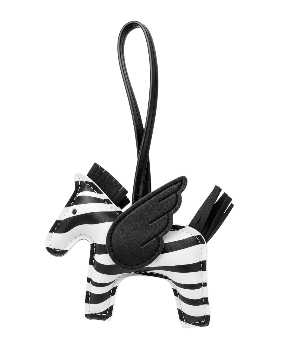 Barn Babe Equestrian charm Zebra/Black Pegasus Bag Charm equestrian team apparel online tack store mobile tack store custom farm apparel custom show stable clothing equestrian lifestyle horse show clothing riding clothes Pegasus Bag Charm horses equestrian tack store
