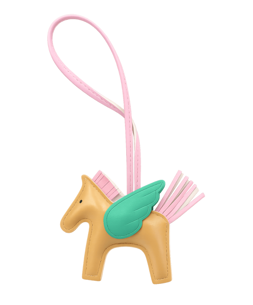 Barn Babe Equestrian charm Tan/Green Pegasus Bag Charm equestrian team apparel online tack store mobile tack store custom farm apparel custom show stable clothing equestrian lifestyle horse show clothing riding clothes Pegasus Bag Charm horses equestrian tack store