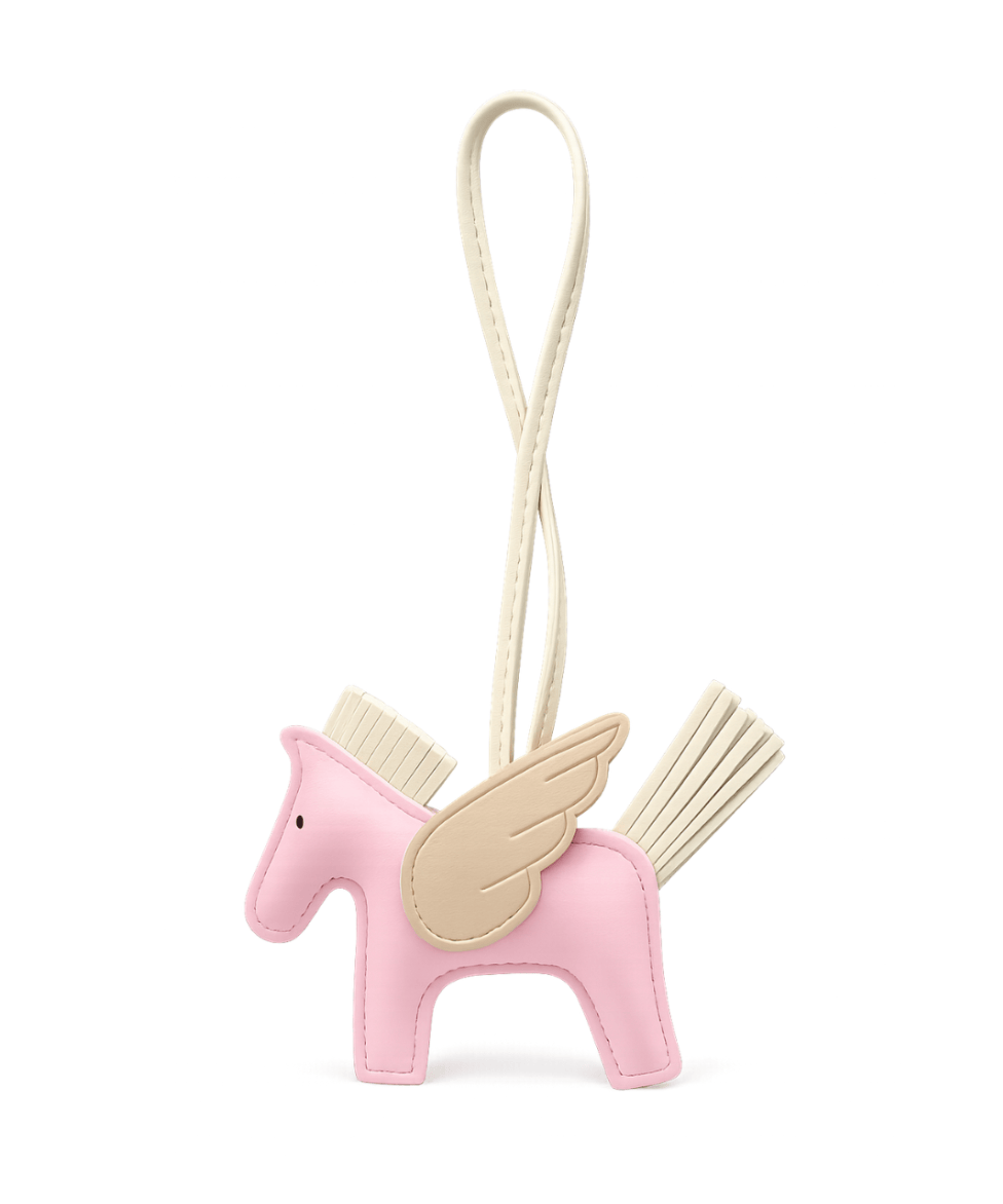Barn Babe Equestrian charm Lt Pink/Cream Pegasus Bag Charm equestrian team apparel online tack store mobile tack store custom farm apparel custom show stable clothing equestrian lifestyle horse show clothing riding clothes Pegasus Bag Charm horses equestrian tack store