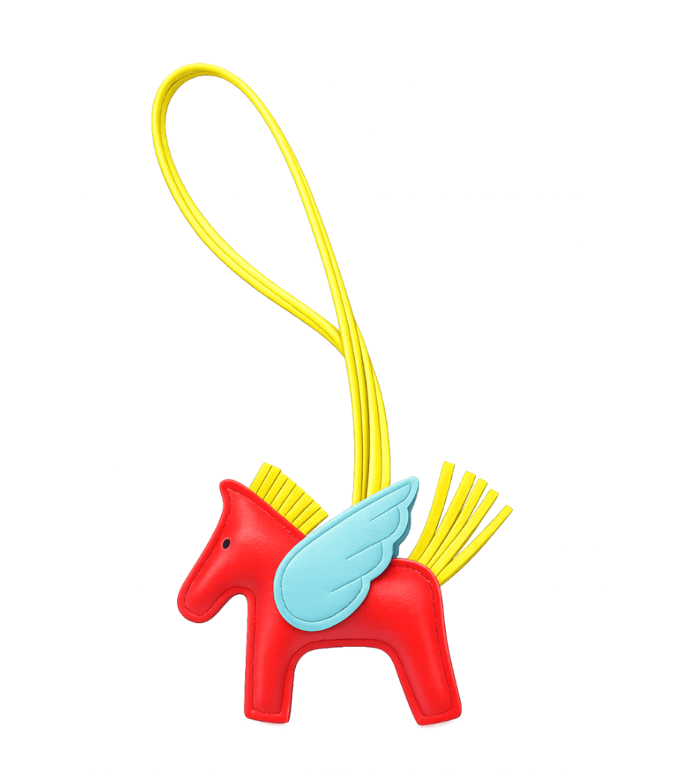 Barn Babe Equestrian charm Red/Lt Blue Pegasus Bag Charm equestrian team apparel online tack store mobile tack store custom farm apparel custom show stable clothing equestrian lifestyle horse show clothing riding clothes Pegasus Bag Charm horses equestrian tack store