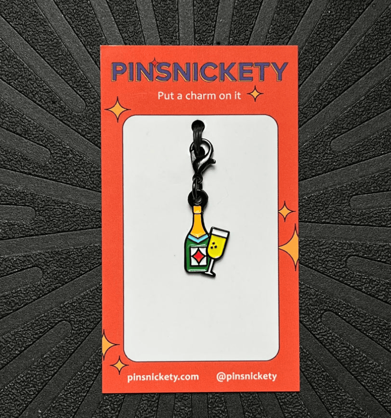 Pinsnickety number pins Champagne Charm Pinsnickety- Bridle Charms equestrian team apparel online tack store mobile tack store custom farm apparel custom show stable clothing equestrian lifestyle horse show clothing riding clothes Pinsnickety- Bridle Charms horses equestrian tack store