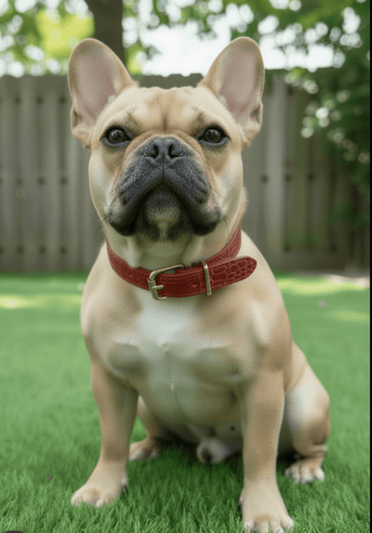 Chuck P dog collar Red Croc / 9 Chuck P- Dog Collars equestrian team apparel online tack store mobile tack store custom farm apparel custom show stable clothing equestrian lifestyle horse show clothing riding clothes Chuck P- Dog Collars horses equestrian tack store