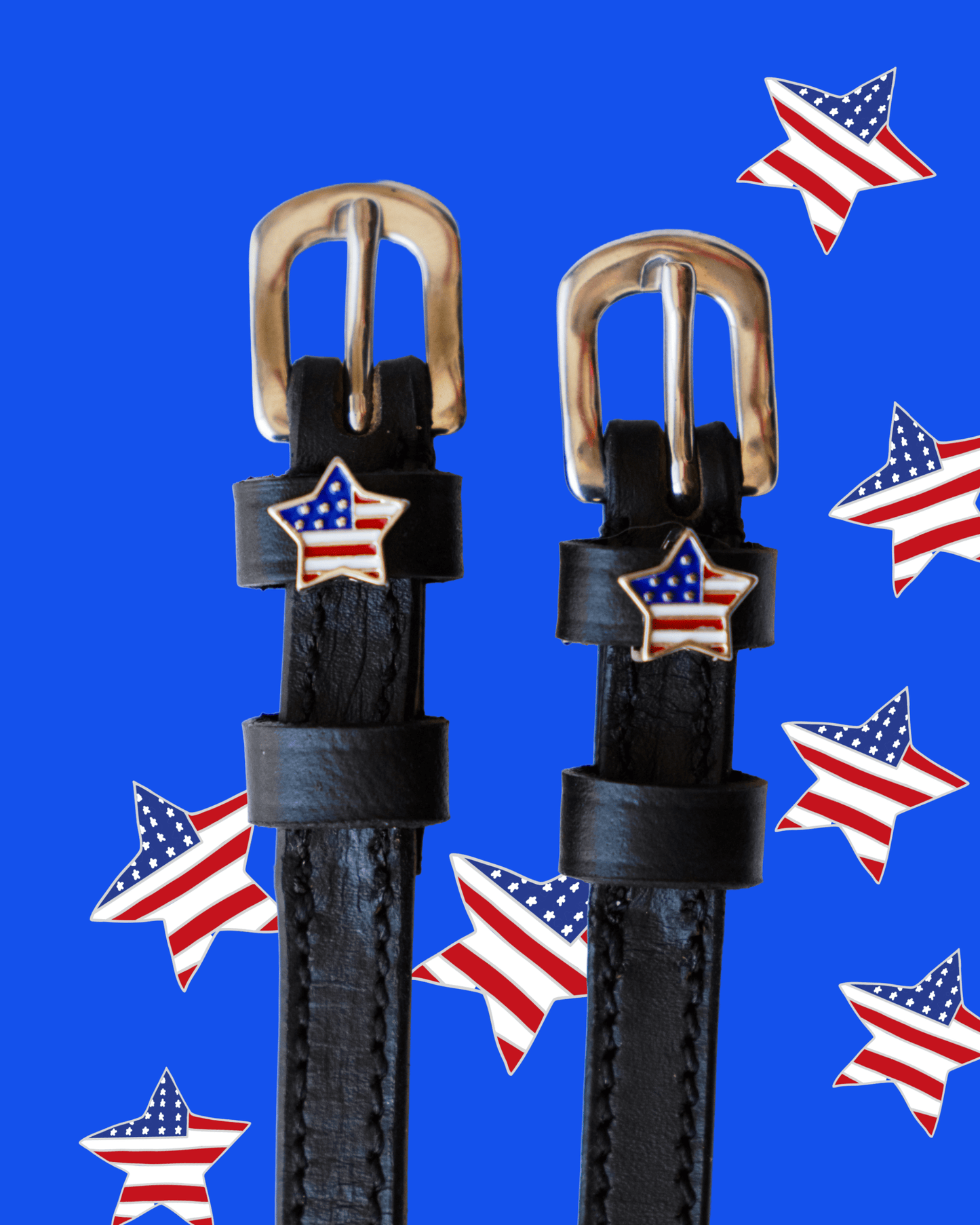 ManeJane Spur Straps Spur Straps- Star (American) equestrian team apparel online tack store mobile tack store custom farm apparel custom show stable clothing equestrian lifestyle horse show clothing riding clothes ManeJane Blue Shark Spur Straps horses equestrian tack store