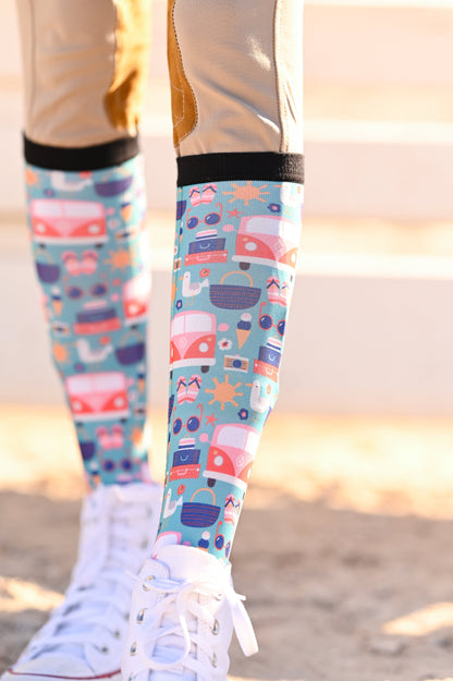 Dreamers & Schemers Socks Dreamers & Schemers- Beep Beep equestrian team apparel online tack store mobile tack store custom farm apparel custom show stable clothing equestrian lifestyle horse show clothing riding clothes horses equestrian tack store