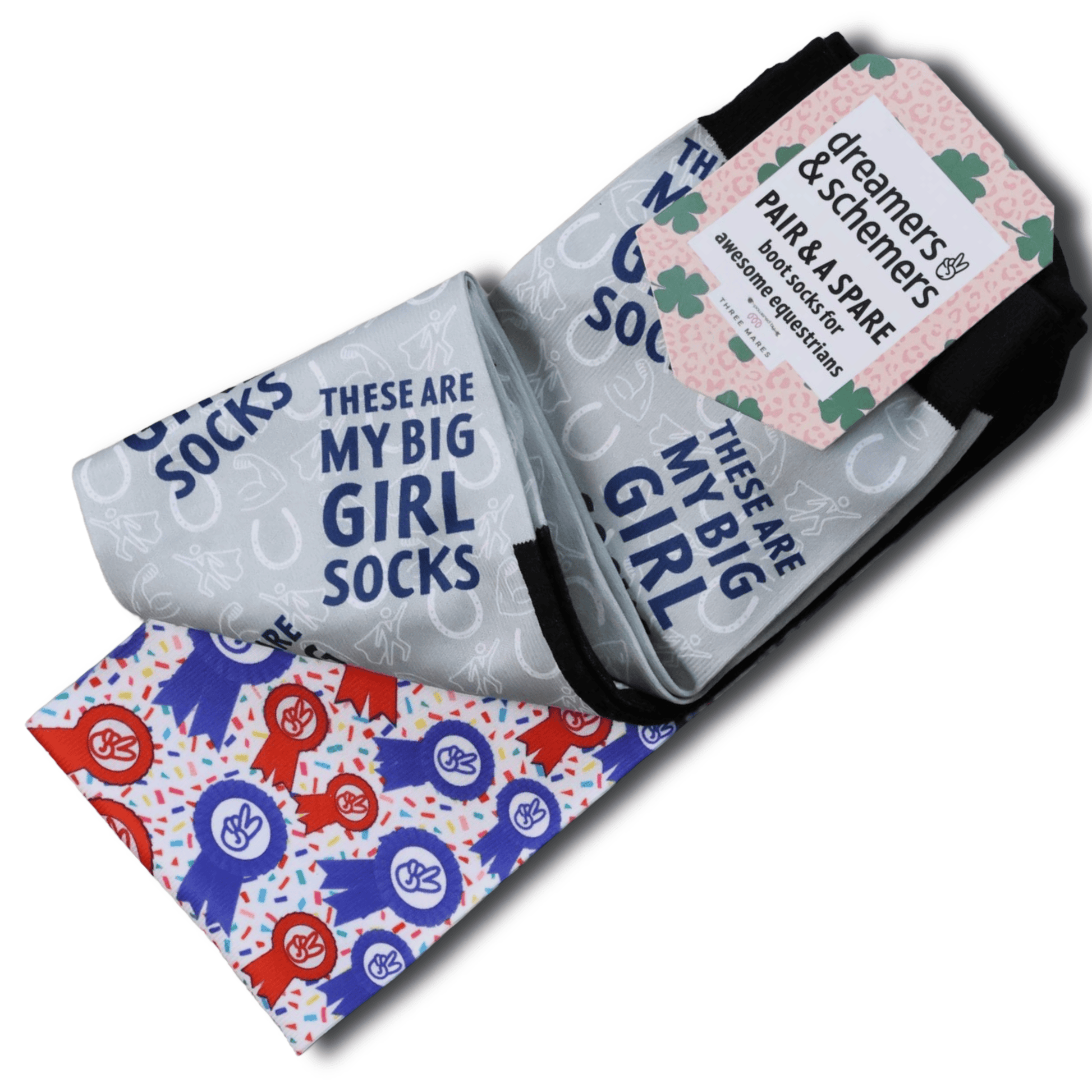 dreamers & schemers Boot Sock Dreamers & Schemers- Big Girl Socks equestrian team apparel online tack store mobile tack store custom farm apparel custom show stable clothing equestrian lifestyle horse show clothing riding clothes Unicorns & Fluffy Clouds Horse Riding  Boot Socks horses equestrian tack store
