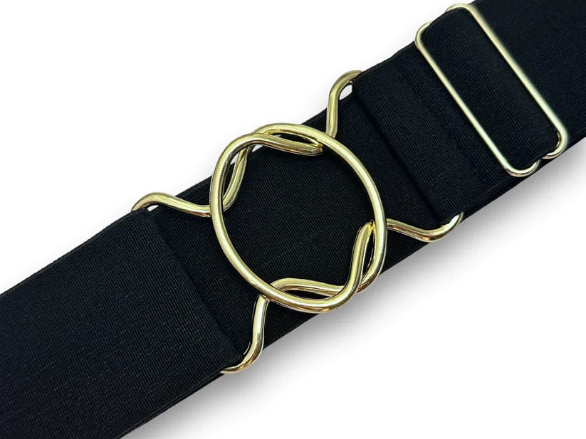 Bucking Belts Belts Black with Gold Buckle Bucking Equestrian-Loop Buckle Belt (Solid Colors) equestrian team apparel online tack store mobile tack store custom farm apparel custom show stable clothing equestrian lifestyle horse show clothing riding clothes horses equestrian tack store