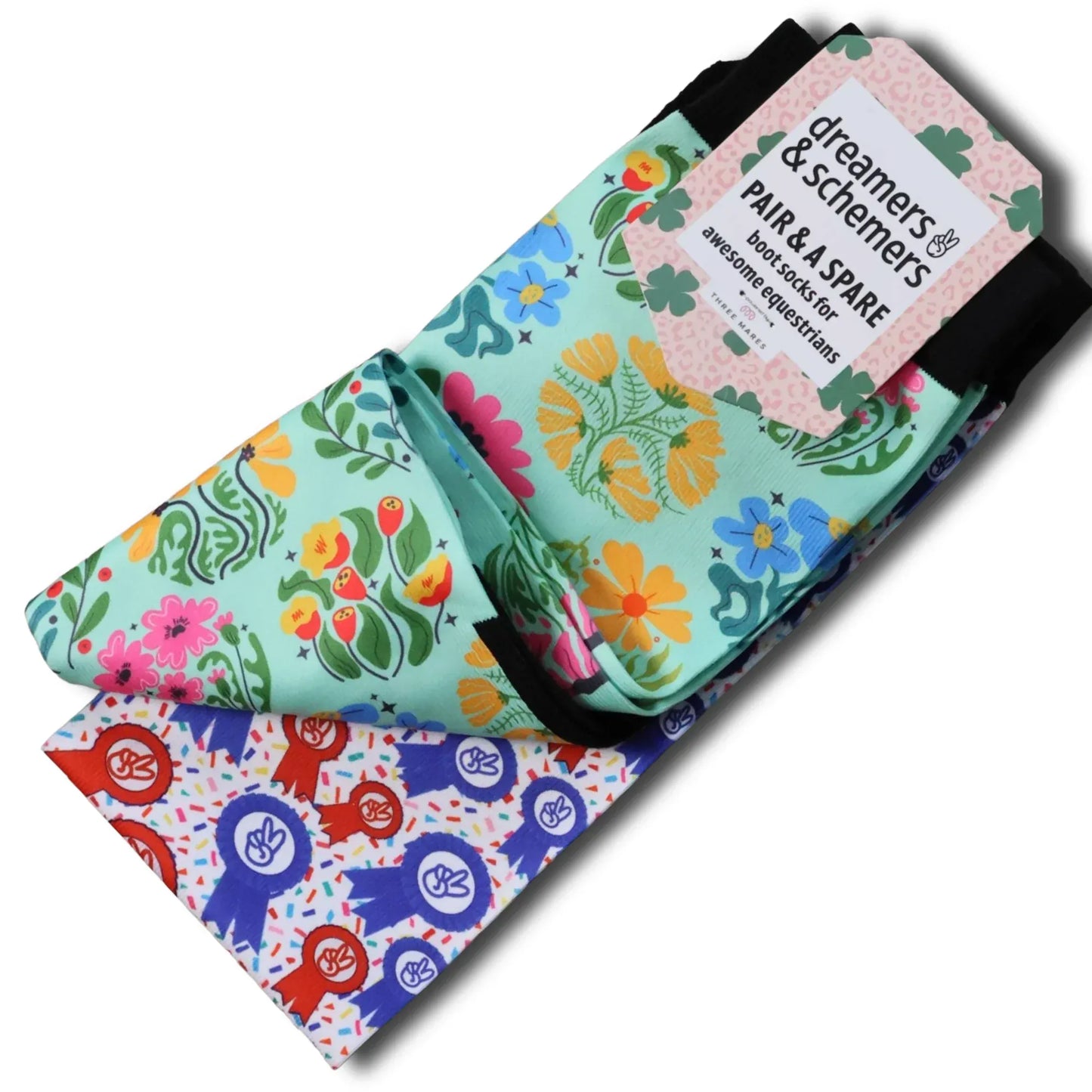 Dreamers & Schemers Socks Dreamers & Schemers- Bloomin' Pair & a Spare equestrian team apparel online tack store mobile tack store custom farm apparel custom show stable clothing equestrian lifestyle horse show clothing riding clothes Dreamers & Schemers- Bloomin' Pair & a Spare horses equestrian tack store