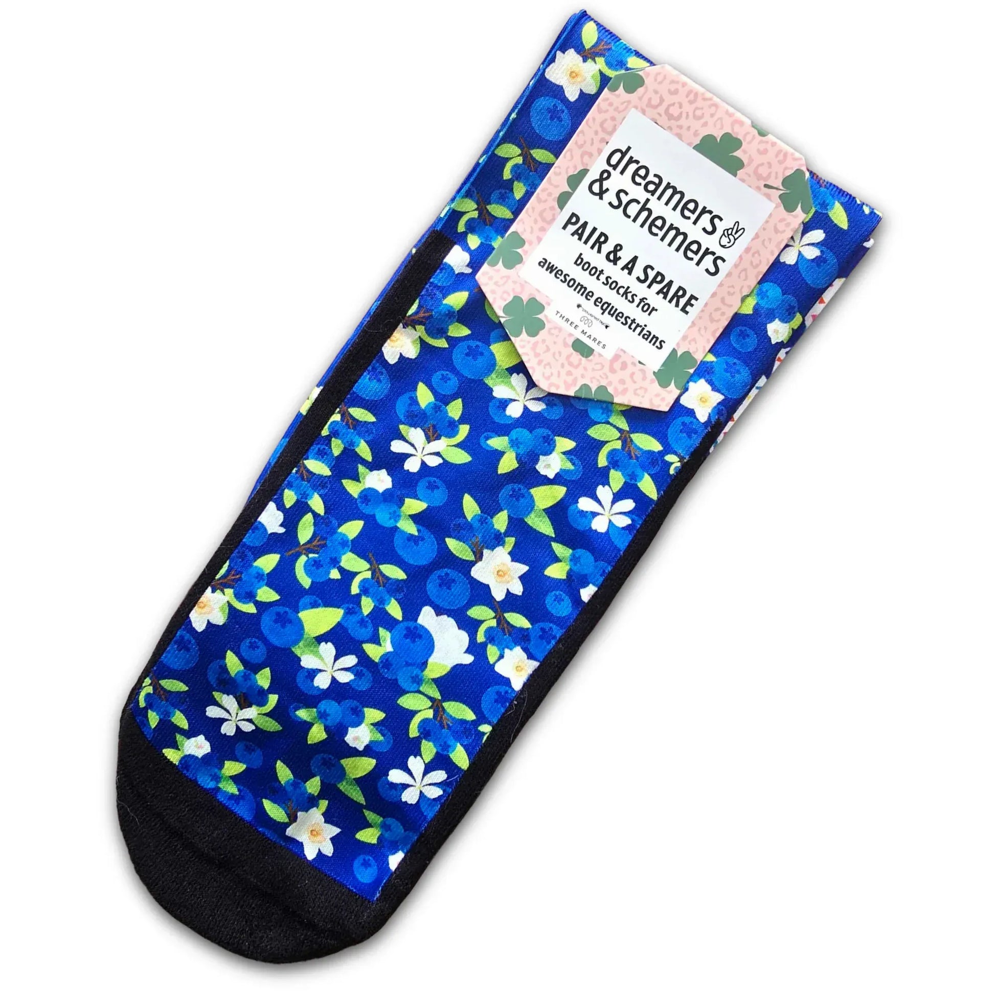 Dreamers & Schemers Socks Dreamers & Schemers- Blueberries Pair & a Spare equestrian team apparel online tack store mobile tack store custom farm apparel custom show stable clothing equestrian lifestyle horse show clothing riding clothes Dreamers & Schemers- Blueberries Pair & a Spare horses equestrian tack store