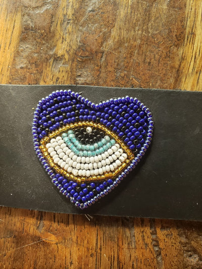 Zinj Designs Blue Eye Heart / XXS Belt- 1.75" Beaded Assorted Designs equestrian team apparel online tack store mobile tack store custom farm apparel custom show stable clothing equestrian lifestyle horse show clothing riding clothes horses equestrian tack store