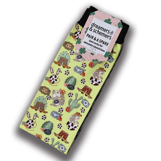 Dreamers & Schemers Socks Dreamers & Schemers- Buckle Bunny Pair & a Spare equestrian team apparel online tack store mobile tack store custom farm apparel custom show stable clothing equestrian lifestyle horse show clothing riding clothes Dreamers & Schemers- Buckle Bunny Pair & a Spare horses equestrian tack store
