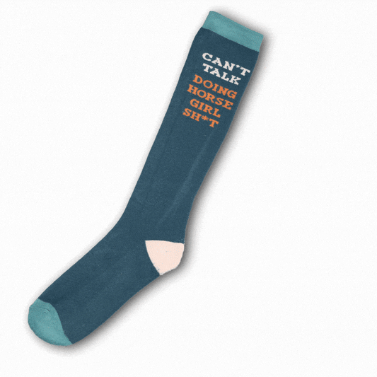 dreamers & schemers Boot Sock Dreamers & Schemers- Cant Talk equestrian team apparel online tack store mobile tack store custom farm apparel custom show stable clothing equestrian lifestyle horse show clothing riding clothes Dreamers & Schemers- Cant Talk horses equestrian tack store