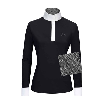 RJ Classics women's show shirt Caviar White RJ Classics- Maddie Show Shirt (XL) equestrian team apparel online tack store mobile tack store custom farm apparel custom show stable clothing equestrian lifestyle horse show clothing riding clothes RJ Classics- Maddie Show Shirt (XL) horses equestrian tack store