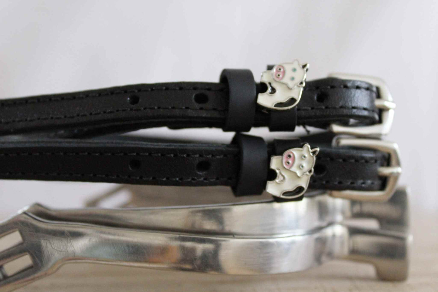 ManeJane Black Spur Straps Spur Straps- Cow equestrian team apparel online tack store mobile tack store custom farm apparel custom show stable clothing equestrian lifestyle horse show clothing riding clothes Spur Straps- Cow horses equestrian tack store