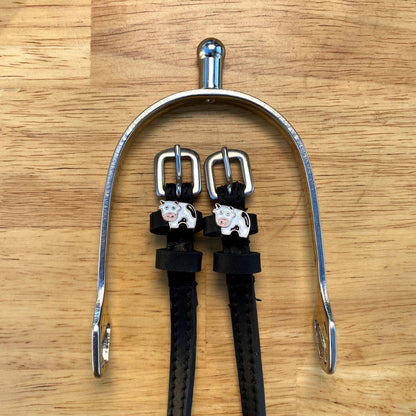 ManeJane Black Spur Straps Spur Straps- Cow equestrian team apparel online tack store mobile tack store custom farm apparel custom show stable clothing equestrian lifestyle horse show clothing riding clothes Spur Straps- Cow horses equestrian tack store