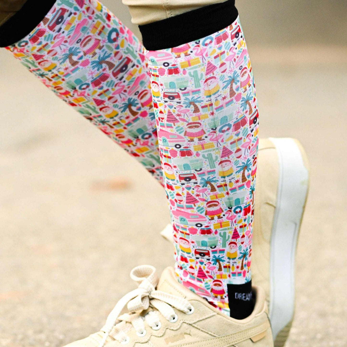 dreamers & schemers Boot Sock Dreamers & Schemers- Deck The Palms equestrian team apparel online tack store mobile tack store custom farm apparel custom show stable clothing equestrian lifestyle horse show clothing riding clothes Unicorns & Fluffy Clouds Horse Riding  Boot Socks horses equestrian tack store