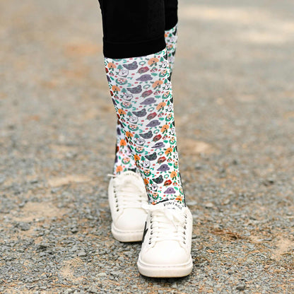 dreamers & schemers Boot Sock Dreamers & Schemers- Deck The Paws equestrian team apparel online tack store mobile tack store custom farm apparel custom show stable clothing equestrian lifestyle horse show clothing riding clothes Unicorns & Fluffy Clouds Horse Riding  Boot Socks horses equestrian tack store