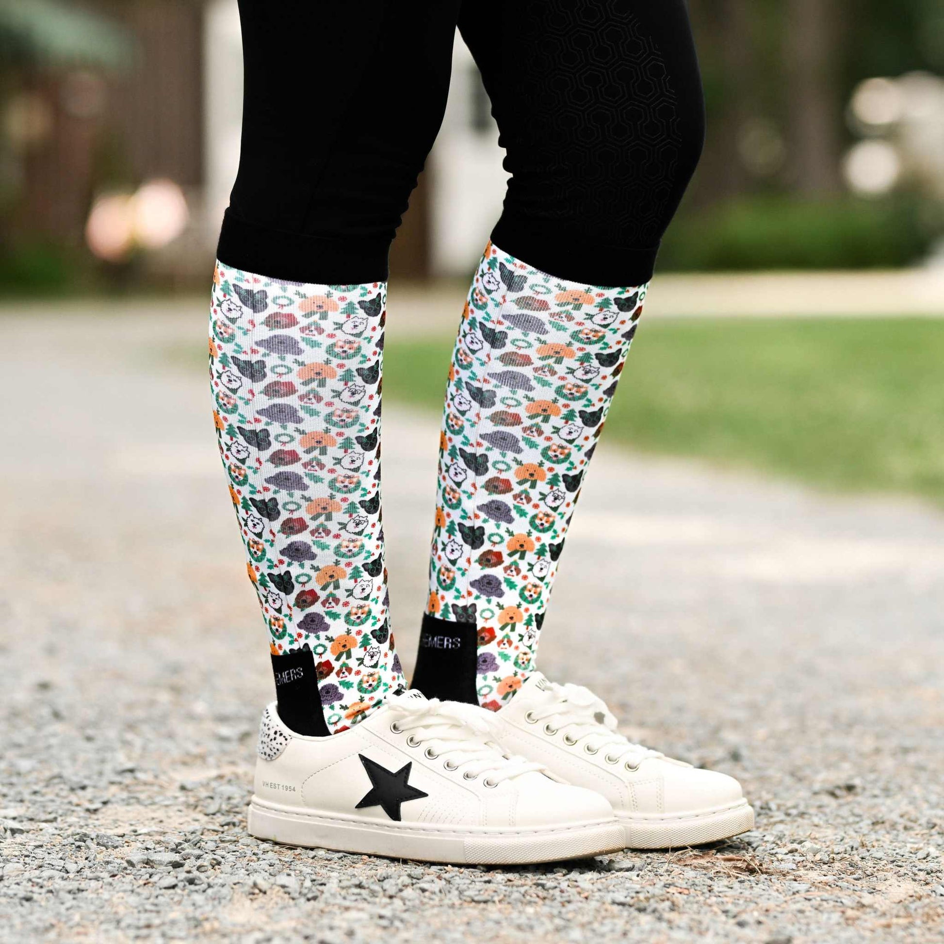 dreamers & schemers Boot Sock Dreamers & Schemers- Deck The Paws equestrian team apparel online tack store mobile tack store custom farm apparel custom show stable clothing equestrian lifestyle horse show clothing riding clothes Unicorns & Fluffy Clouds Horse Riding  Boot Socks horses equestrian tack store