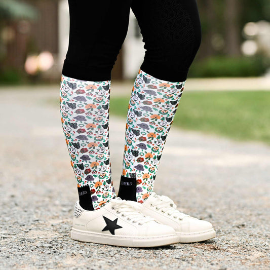 dreamers & schemers Boot Sock Dreamers & Schemers- Deck The Paws equestrian team apparel online tack store mobile tack store custom farm apparel custom show stable clothing equestrian lifestyle horse show clothing riding clothes Unicorns & Fluffy Clouds Horse Riding  Boot Socks horses equestrian tack store