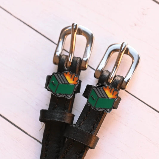 ManeJane Spur Straps Spur Straps- Dumpster Fire equestrian team apparel online tack store mobile tack store custom farm apparel custom show stable clothing equestrian lifestyle horse show clothing riding clothes ManeJane Frogger Spur Straps horses equestrian tack store